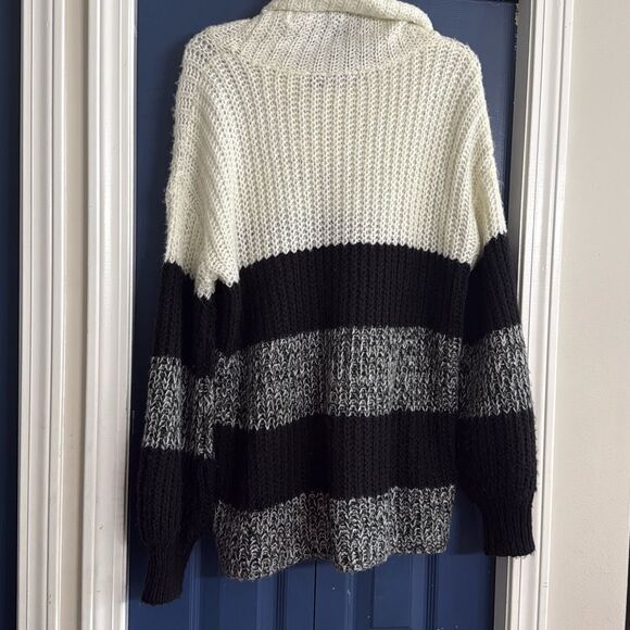 Brave Soul Striped Roll Neck Chunky Sweater Size M - Picture 6 of 6